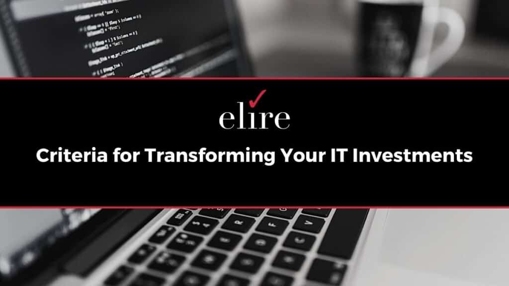 transforming IT investment