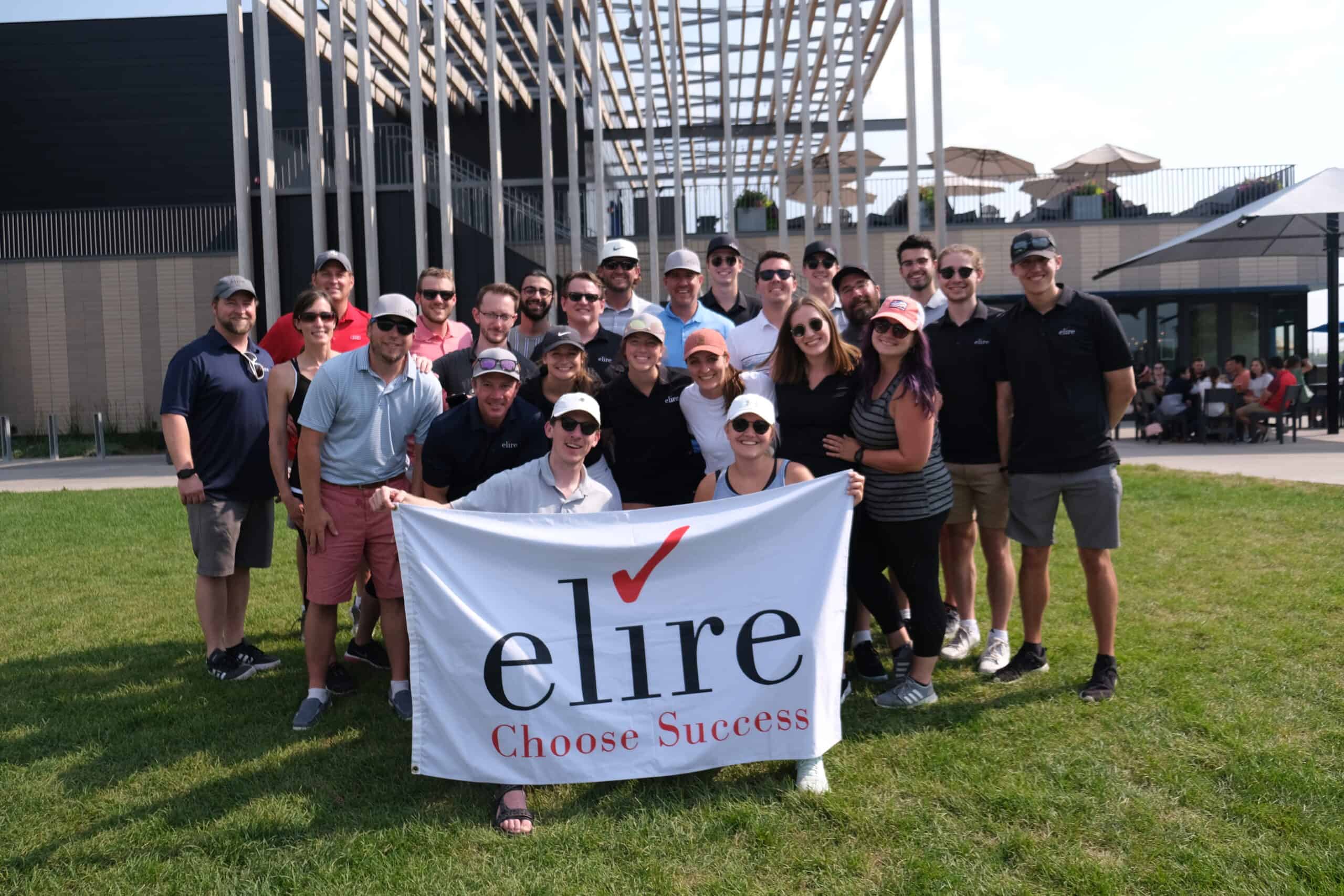 Team elire at golf / lawn bowling event