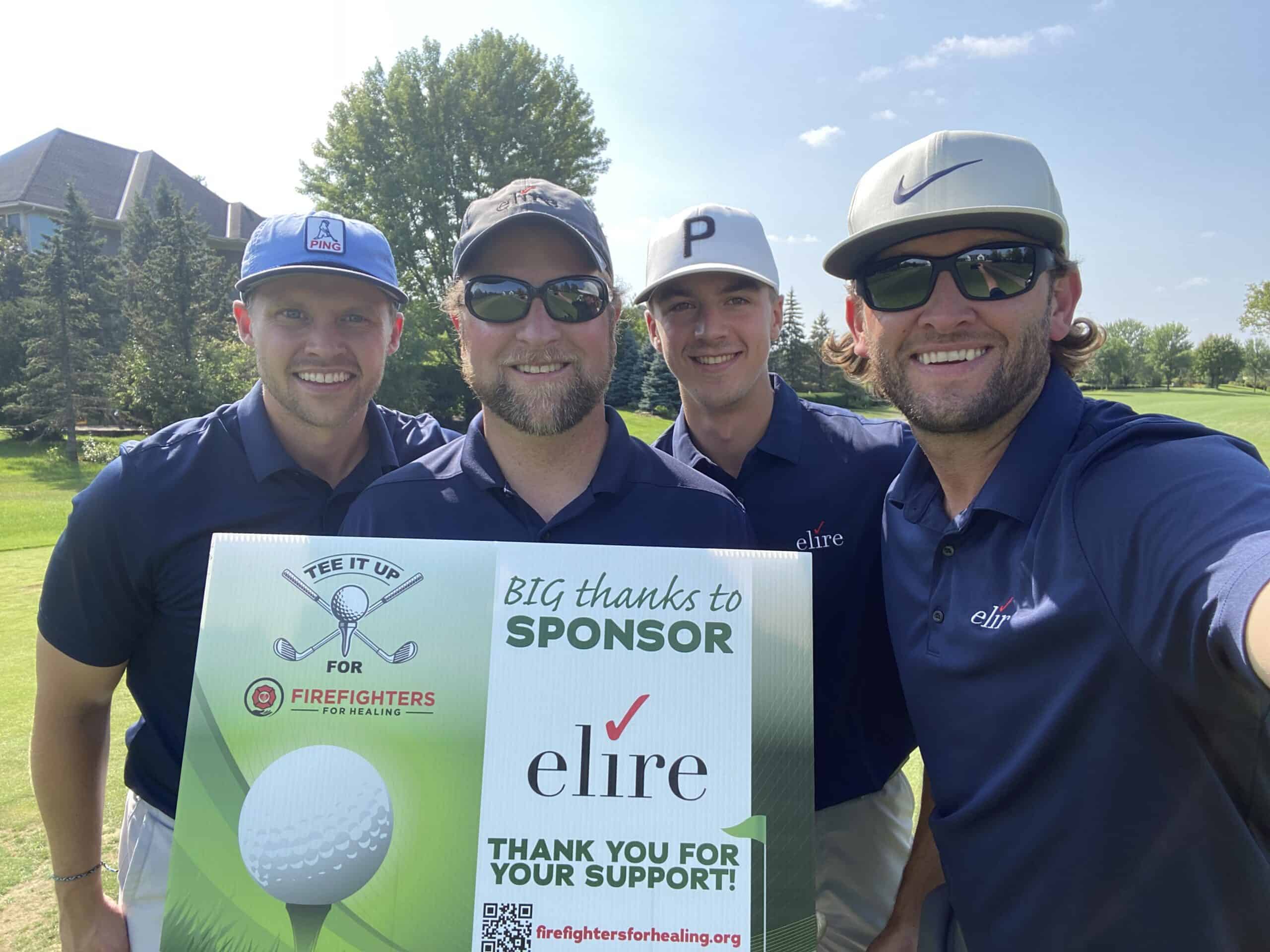 Elire Team at golf event charitable sponsorship