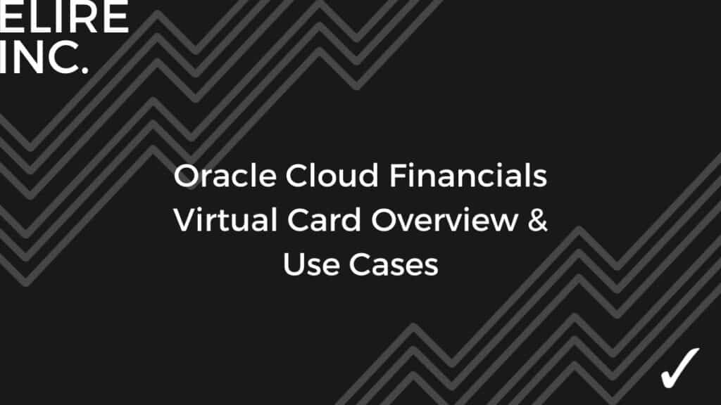 Virtual cards for Oracle Cloud ERP