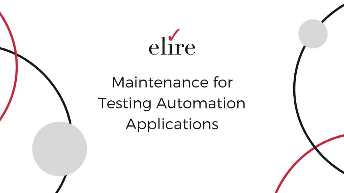 testing automation maintenance