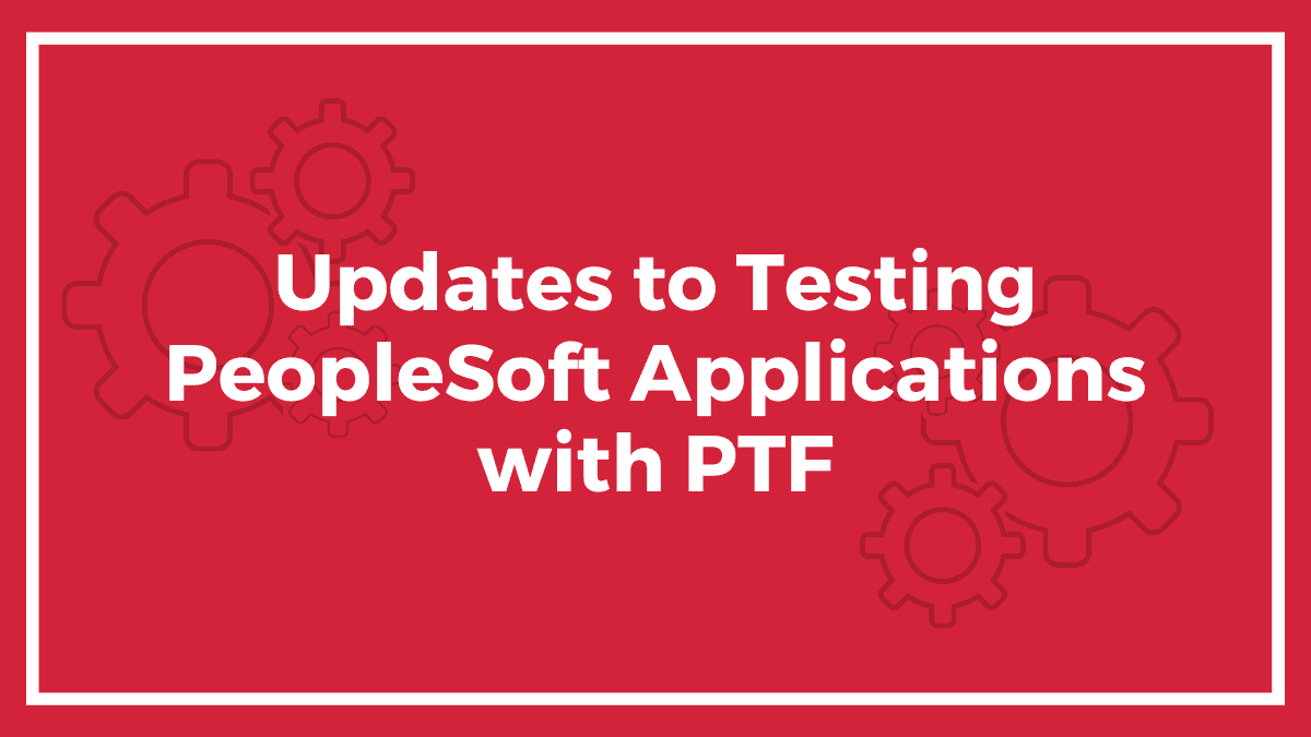 Peoplesoft PTF changes admist PeopleTools 8.59