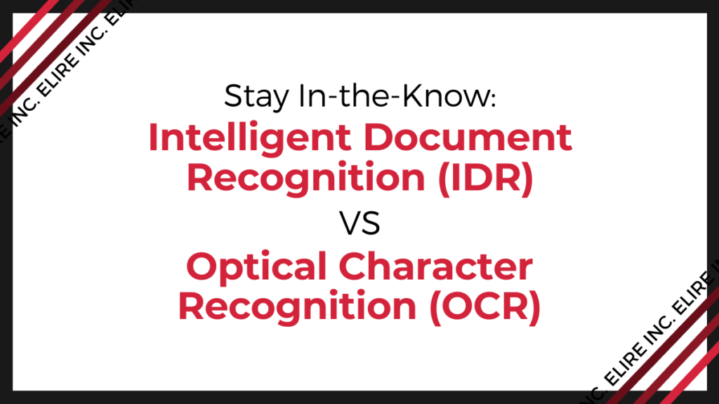 Oracle Intelligent Document Recognition vs Optical Character Recognition Overview