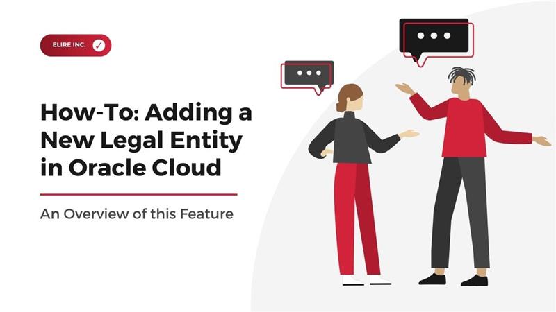 Adding a New Legal Entity in Oracle Cloud