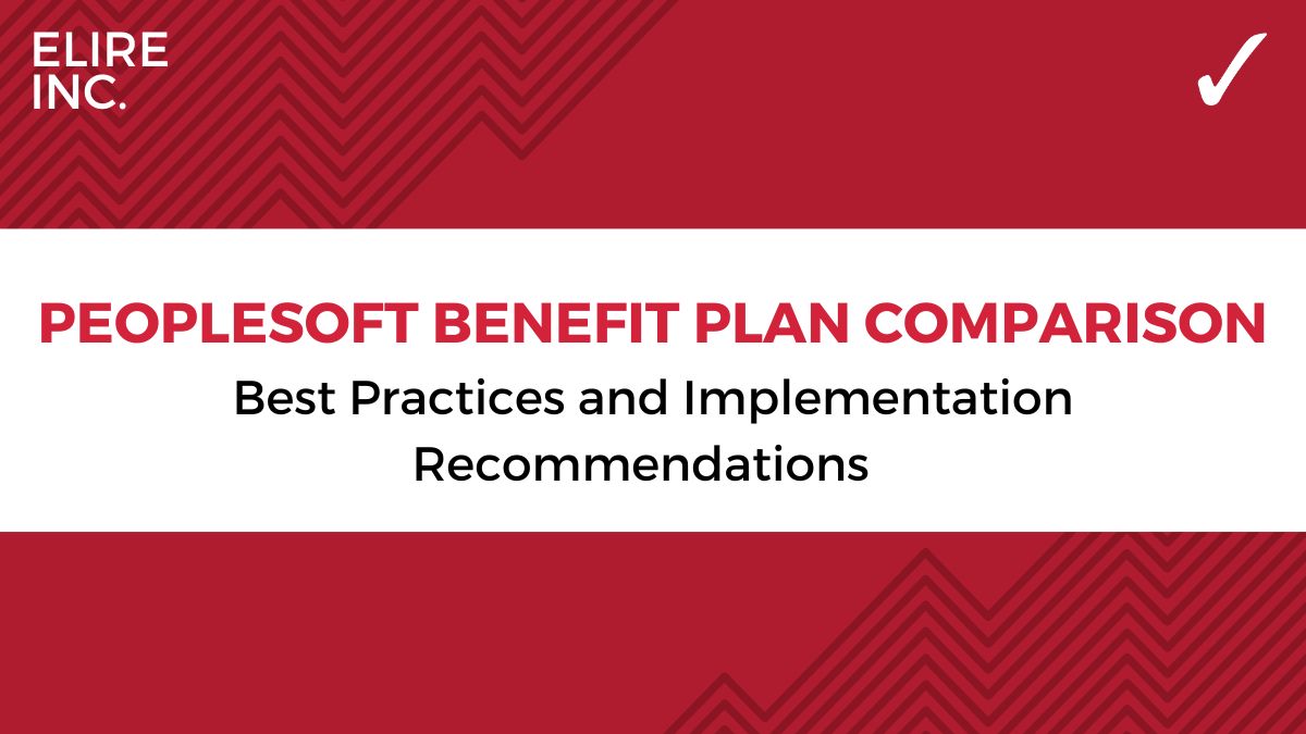 PeopleSoft Benefit Plan Comparison