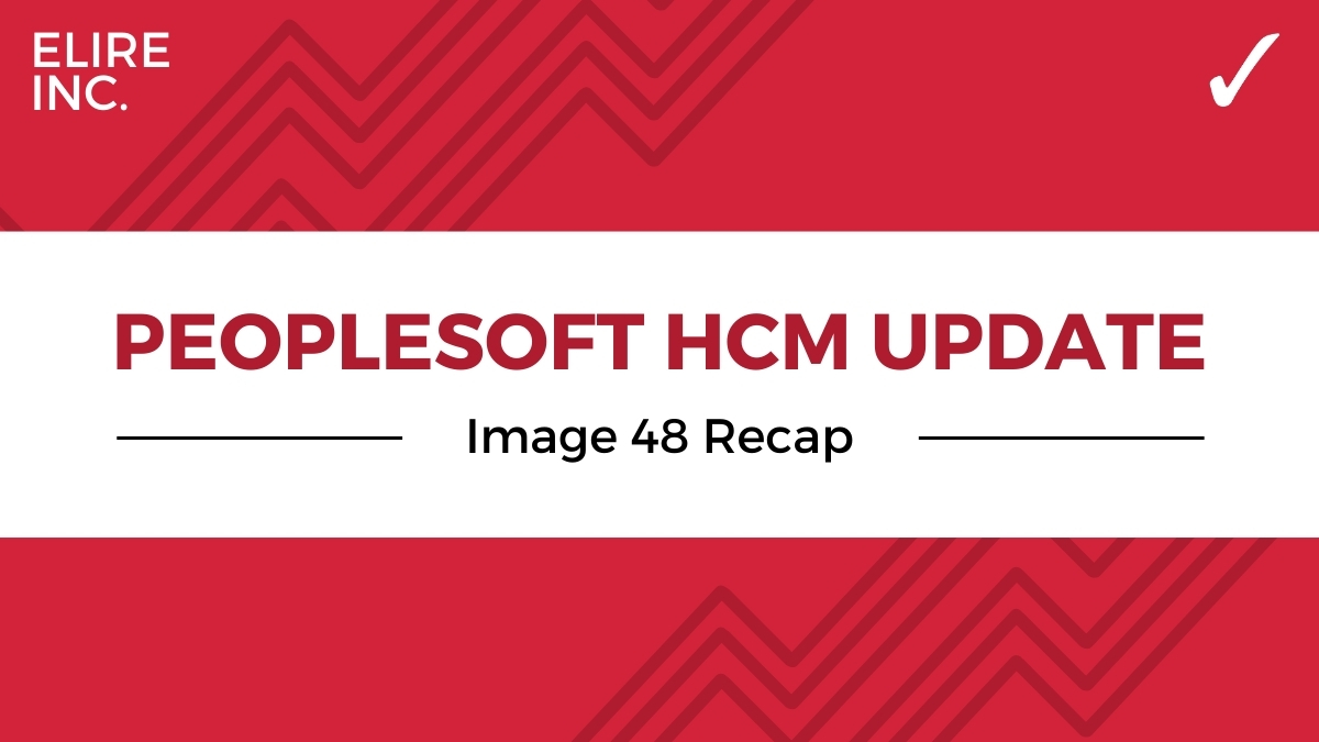 PeopleSoft HCM Update