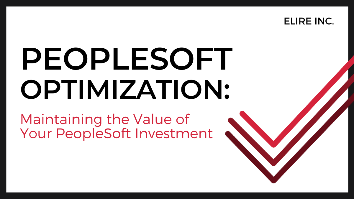 PeopleSoft Optimization Overview