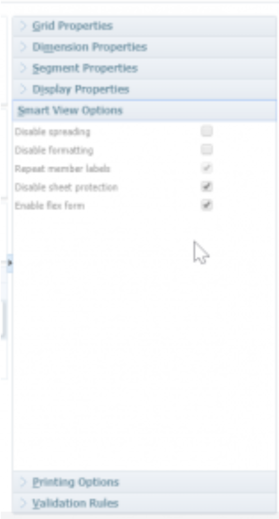 Smart View Options Enable Flex