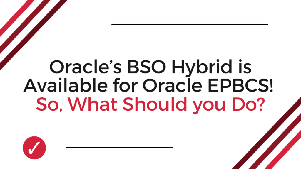 Oracle BSO Hybrid for EPBCS overview 