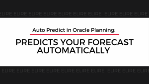 Auto Predict in Oracle Planning overview