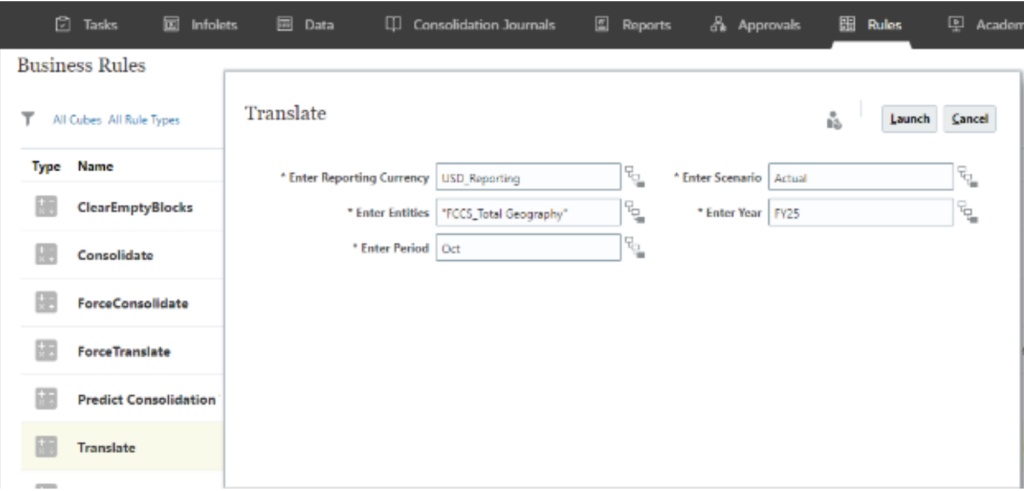 Consolidating data for the POV 