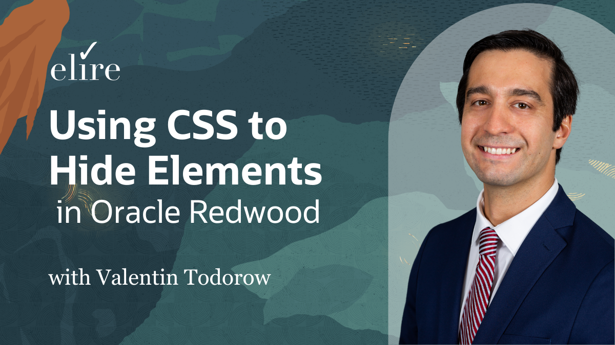 Oracle Redwood CSS demo showing hidden UI elements