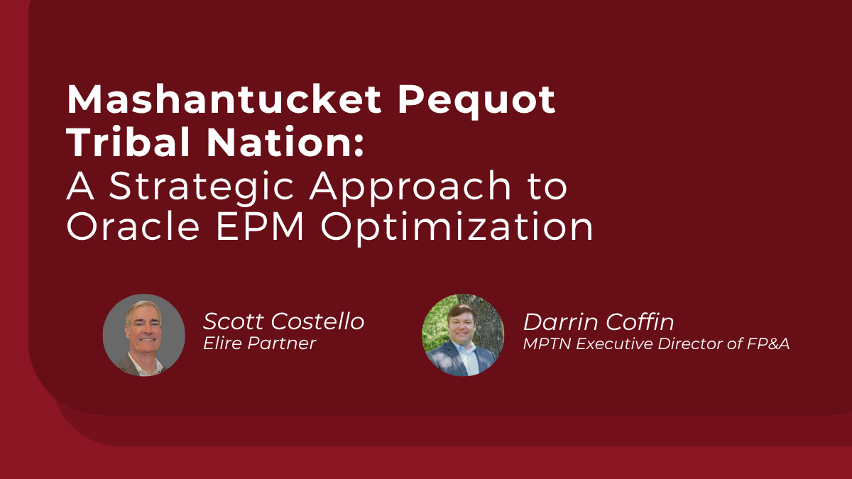 MPTN Oracle EPM Optimization Webinar