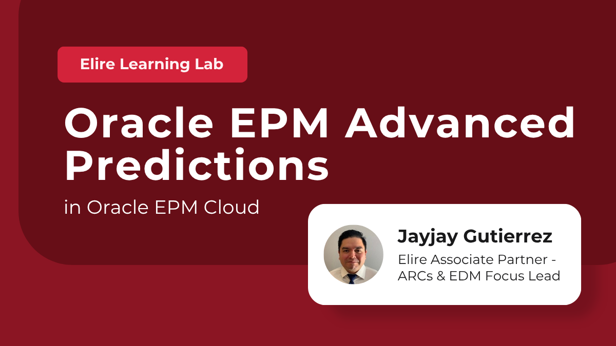 Oracle EPM Advanced Predictions demo