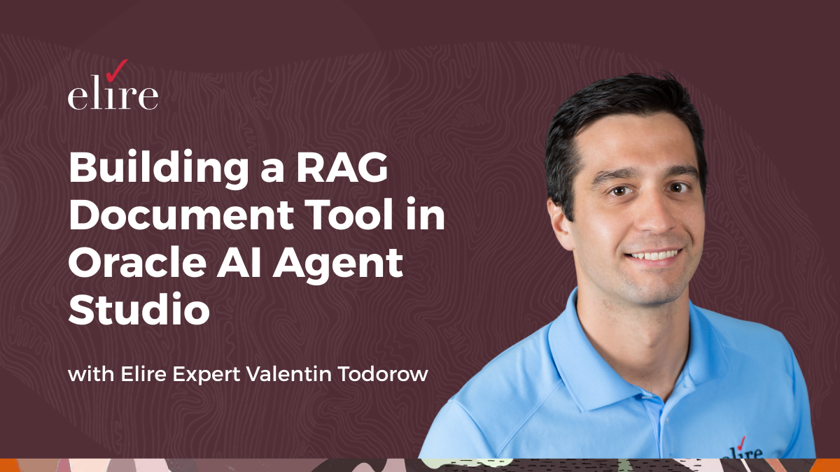 Oracle AI Agent Studio RAG document configuration