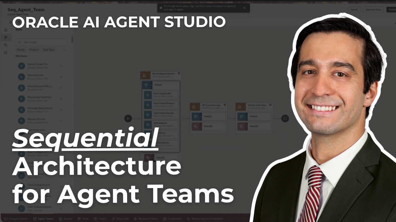 Oracle AI Agent Studio demo sequential architecture