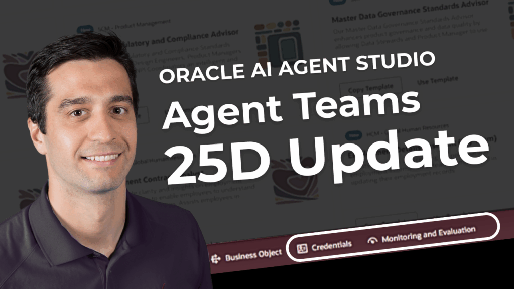 Oracle AI Agent Studio 25D demo