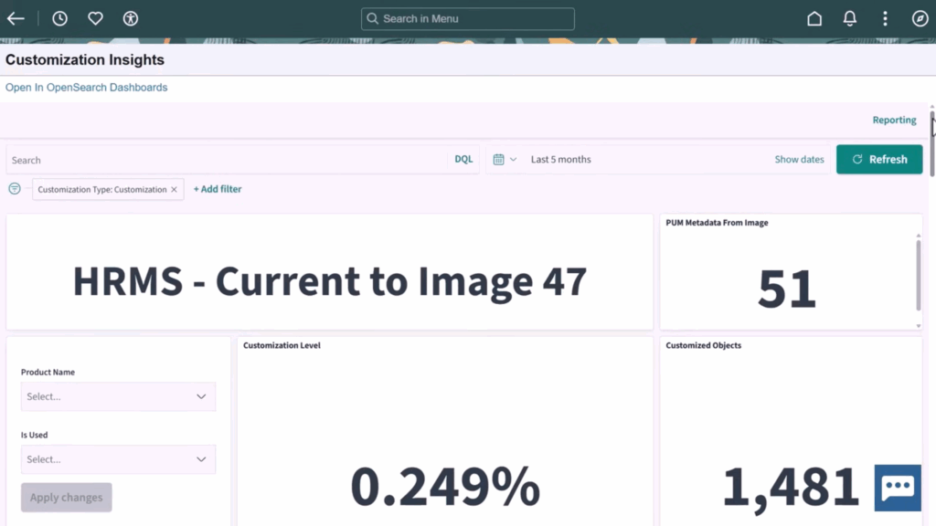 FSCM Image 55 Customization Insights Dashboard